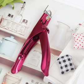 SUMAJU Professional Acrylic False Nail Clippers for Acrylic Nails Nail Tip Cutter Nail Manicure Tool (Rose Red)