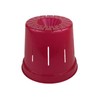 4" Slotted Clear Orchid Pots - 3 Pack (Ruby Red)