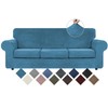 WEERRW 4 Pieces Velvet High Stretch Couch Covers for 3