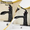 FRANSITON Waterfall Faucet Bathroom Faucet Single Handle One Hole Matte