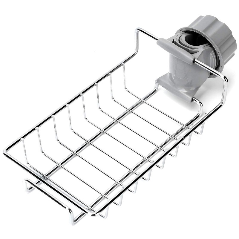 EBTOOLS Stainless Steel Sink Storage Holder, Sink Organizer with Hooks,