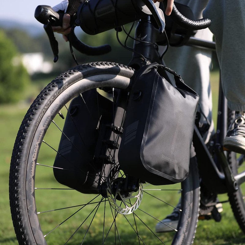 Rhinowalk Bike Front Pannier Fork Bag - Waterproof Bicycle Rack