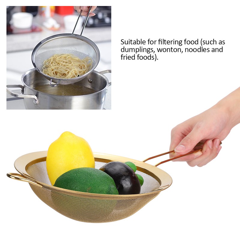 Stainless Steel Fine Mesh Oil Strainer Flour Colander Sieve Sifters