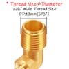 Uenede 3PCS Brass 3/8"NPT Male to 1/4" Barb 90 Degrees