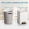 15L Garbage Bags Drawstring, Extra Strong Small Garbage Bag Unscented,