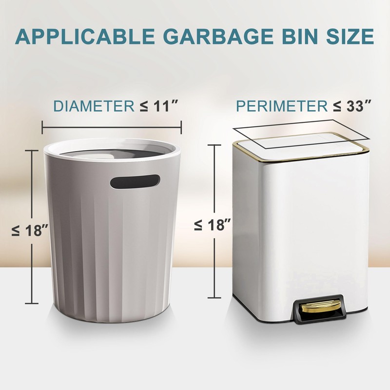 15L Garbage Bags Drawstring, Extra Strong Small Garbage Bag Unscented,