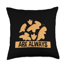 Dino Chicken Nugget Pillow Set Stuffed Animal Lover Set Dino Nugget Throw Pillow, 18x18, Multicolor