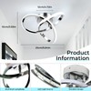 Goeco Modern LED Ceiling Light, 9.8'' 6500K Semi Flush Cool