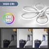 HLILCEH 26inch Modern LED Ceiling Light, 6 Rings Flower Flush