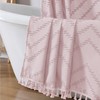 OWENIE Boho Shower Curtain, Blush Pink Fabric Cloth Shower Curtains