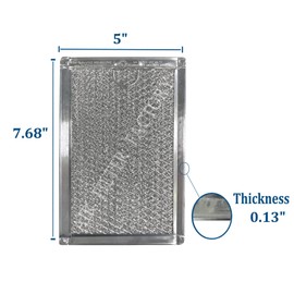 2-Pack Air Filter Factory Replacement For LG 5230W1A012B Microwave Oven 12-Layer Aluminum Grease Filters