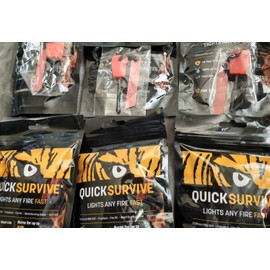 QuickSurvive *Mega Lot!* Quick Survive Fire Starter Pouches Waterproof Proprietary Formula ++