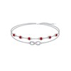 Dorunmo Infinity Anklet Ruby Anklet 925 Sterling Silver July Birthstone