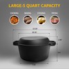 EDGING CASTING 2-in-1 Pre-Seasoned Cast Iron Dutch Oven Pot with