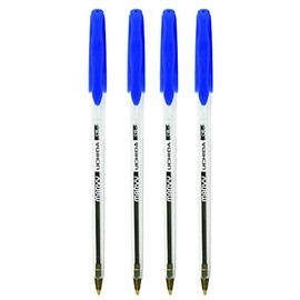 Uchida SB10-3 Marvy Ball Point Pen 1.0 mm, Pack of 4, Blue Ink