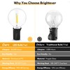100FT LED Outdoor String Lights Patio Light with 52 Shatterproof