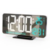 KOSUMOSU Digital Alarm Clock 6.7 Inch Black Clock for Bedroom