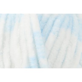 King Cole Yummy Chunky Crochet Yarn, 100% Polyester Plush Texture Knitting Wool for Blankets, Throws, Scarves & Shawls - 100g Ball - Pale Blue (3368) - Single (1 Ball)