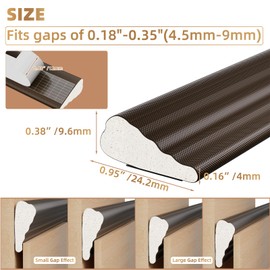 196” Wedge-Shape Foam Window Weather Stripping Door Seal Strip,Soundproofing Frame Insulation Tape for Exterior Front Door,Noise Cancelling Window Inserts,Door Gap Filler Light Blocker,Brown