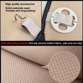 Mandark 2PCS Car Seat Cover, Bottom Full Wrapped Vehicle Front Seat Protector, Anti-Slip Breathable Leather Automotive Seat Cushion Pad Accessories, Universal for Sedan SUV Truck (Wine Red)