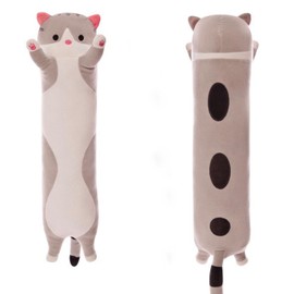 BSTSELER Cow Cattle Stuffed Animals Plush Toy 12" Large Milk Pillow Soft Cattle Plushies Cow Hug Pillow Stuffed Animals Doll for Baby Kids Children Adult (M:Cat)