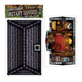 Instant Houses 2-4pc Double-Sided Building & Terrain Pieces for Starter & Masters Alike - Roleplaying Objects for Dungeons & Dragons - Immersive Map Accessories for DND 5E,Pathfinder & Warhammer RPG