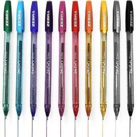 Zebra Z-Grip Glitter Pens - Doodler'z - 1.0mm - Glitter Colours - Pack of 10