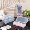 BENECREAT 4 Packs Rectangle Plastic Container Box, 19.5x17.9x9cm Clear Storage