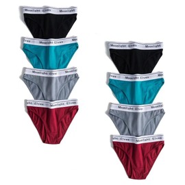 moonlight elves Womens Underwear Cotton Bikini Panties Regular & Plus Size Multipack Hipster Briefs Panty Pack 8,Size XS