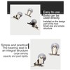 4 Pcs Swivel Caster Heavy Duty Stainless Steel Transparent PU