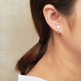 Philip Jones White Opal Crystal Clip On Earrings Created with Zircondia® Crystals