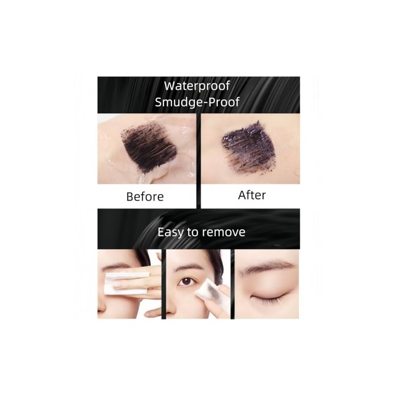 Black Mascara with Comb Brush Separates Lashes for Definition, No