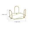 sourcing map 2Pcs Vintage Coaster Holder Gold Metal Coaster Holders