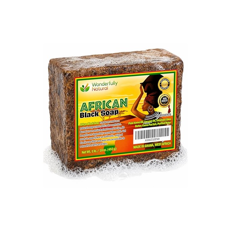 Organic African Black Soap, 16 oz