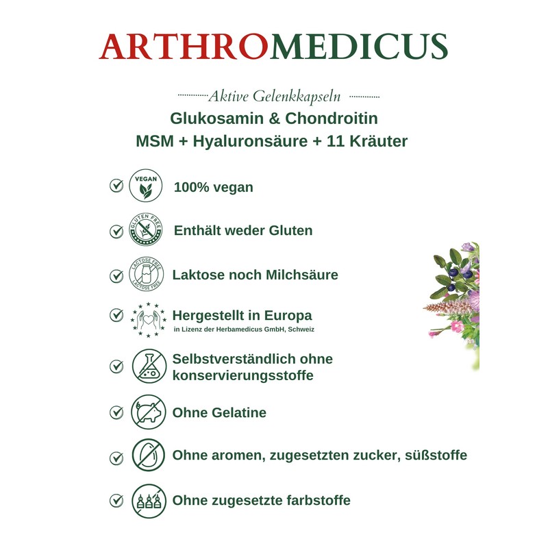 SwissMedicus ArthroMedicus Glucosamine & Chondroitin High Dose - 120 Capsules