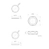 SANEI PH84-32S-32 Low Tank Siphon Bag Nut Set G1 1/4