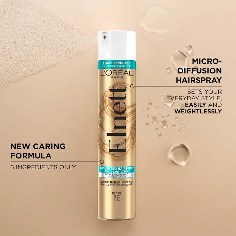 L'Oréal Paris Elnett Satin Extra Strong Hold Hairspray - Unscented,