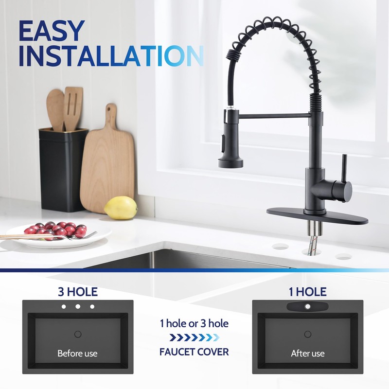 LUFEIDRA 10'' Sink Faucet Hole Cover, Deck Plate Escutcheon for