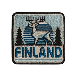 Vagabond Heart Finland Patch - Finland Embroidered Souvenir Badge - Iron On Applique