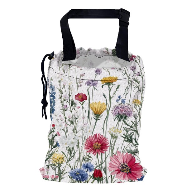 Watercolor Wildflowers Car Garbage Bag,Small Car Trash Bag Hanging Back