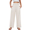 JASPAL Women Casual High Waisted Palazzo Pants Wide Leg Long