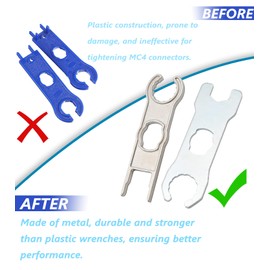 T TAKONE 2 Pieces MC4 Tool, Alloy MC4 Solar Plug Keys, Assembly and Disassembly Tool for Solar PV Systems and Extension Cables
