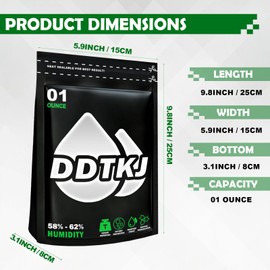 1 OZ Humidity Control Terp Bags Curing Storage Pouches(50, 1 oz / 28 g)