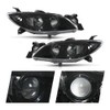 G-PLUS Projector Headlights Assembly Halogen Compatible with Mazda 3 4-Door