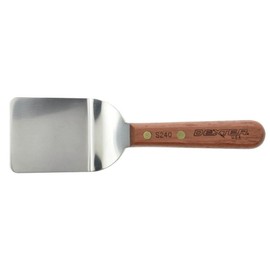 Dexter Stainless Steel Mini Turner with Rosewood Handle - 2 1/2"L x 2 1/4"W Blade
