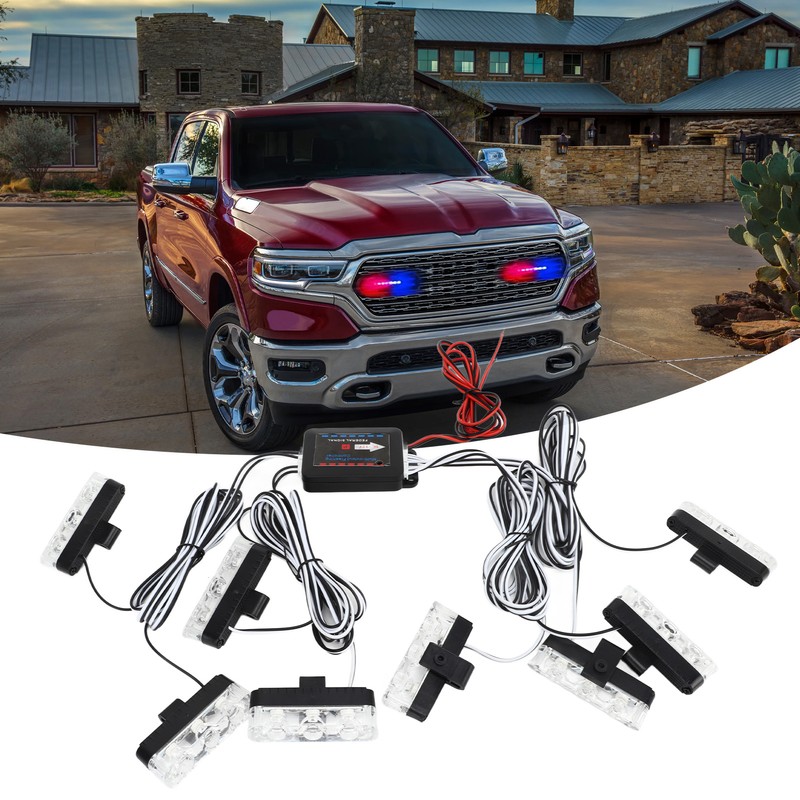 12V Car Emergency Strobe Lights Bright Illumination 24 LED Lights