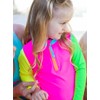 RuffleButts Baby/Toddler Girls Long Sleeve Rash Guard 2 Piece Swimsuit
