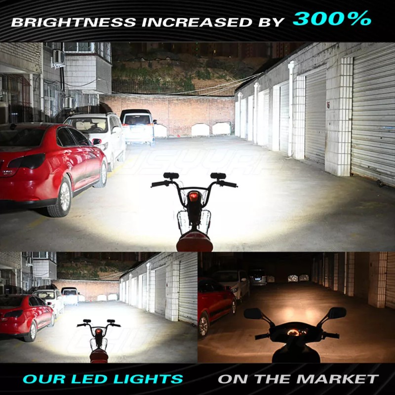 CHUSYYRAY H7 LED Motorcycle Headlight Bulb Kit 6000K White For