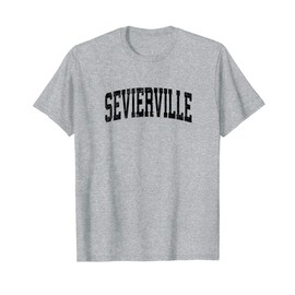 Sevierville Tennessee TN Vintage Athletic Sports Black Design T-Shirt