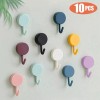 Unbranded 10pcs Adhesive Wall Hooks for Keys, Coats, Towels -